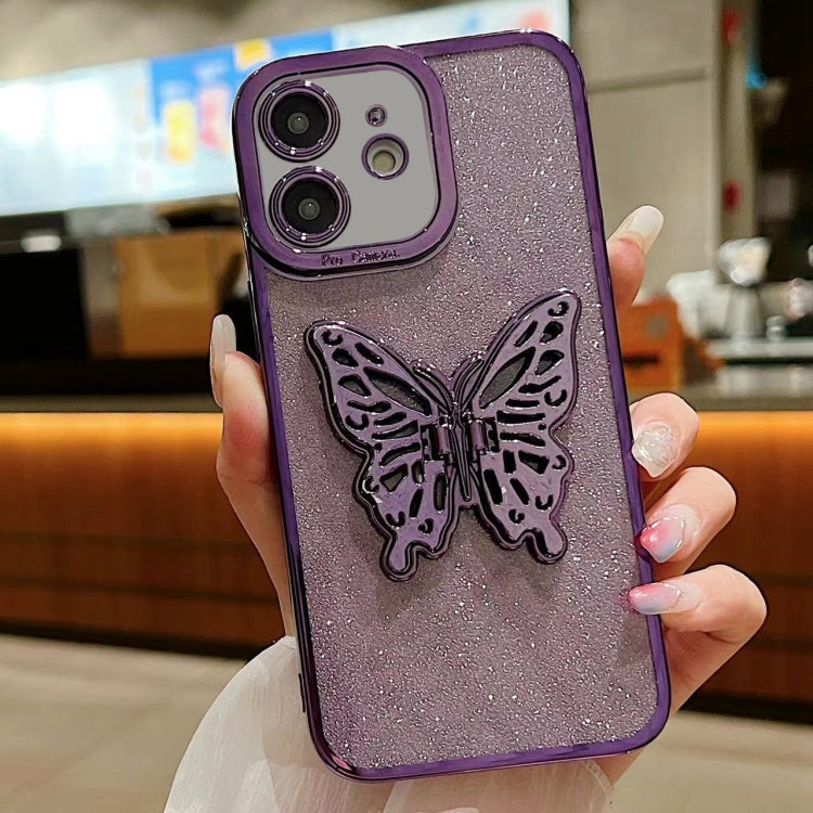 Electroplated Glitter 3D Butterfly TPU Phone Case, Series 5