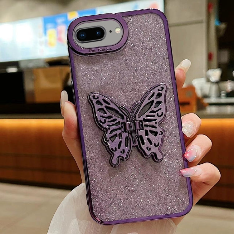 Electroplated Glitter 3D Butterfly TPU Phone Case, Series 4