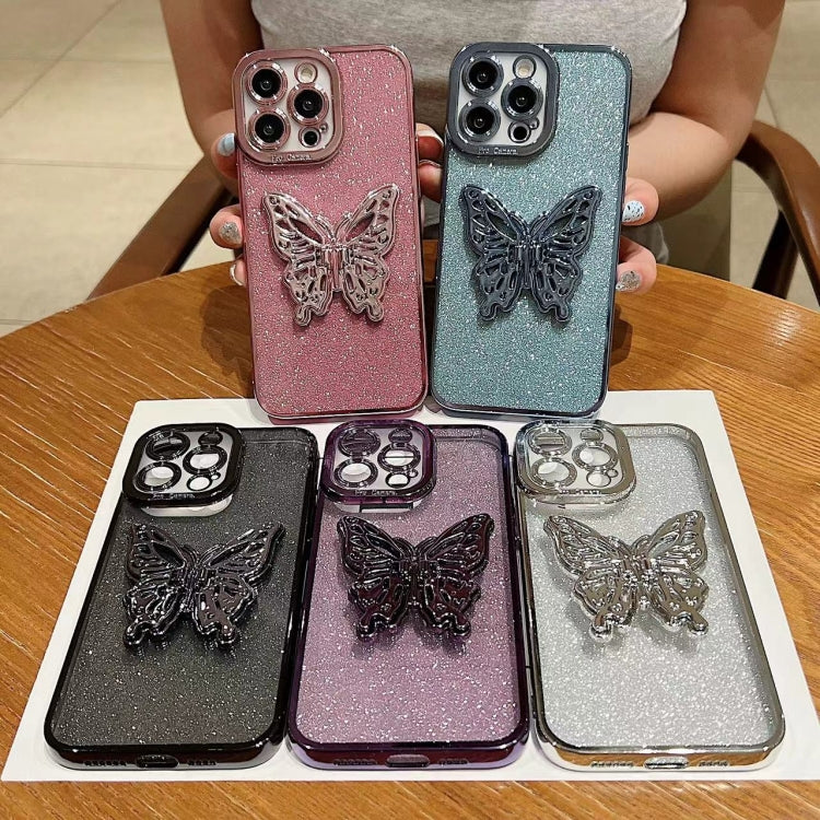 Electroplated Glitter 3D Butterfly TPU Phone Case, Series 1