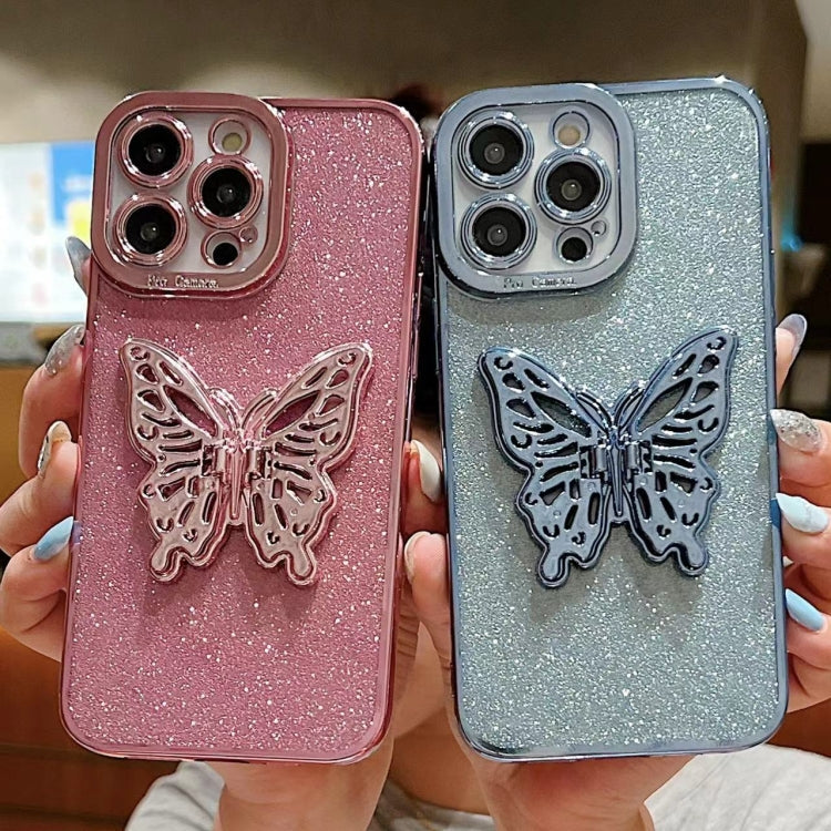 Electroplated Glitter 3D Butterfly TPU Phone Case, Series 2