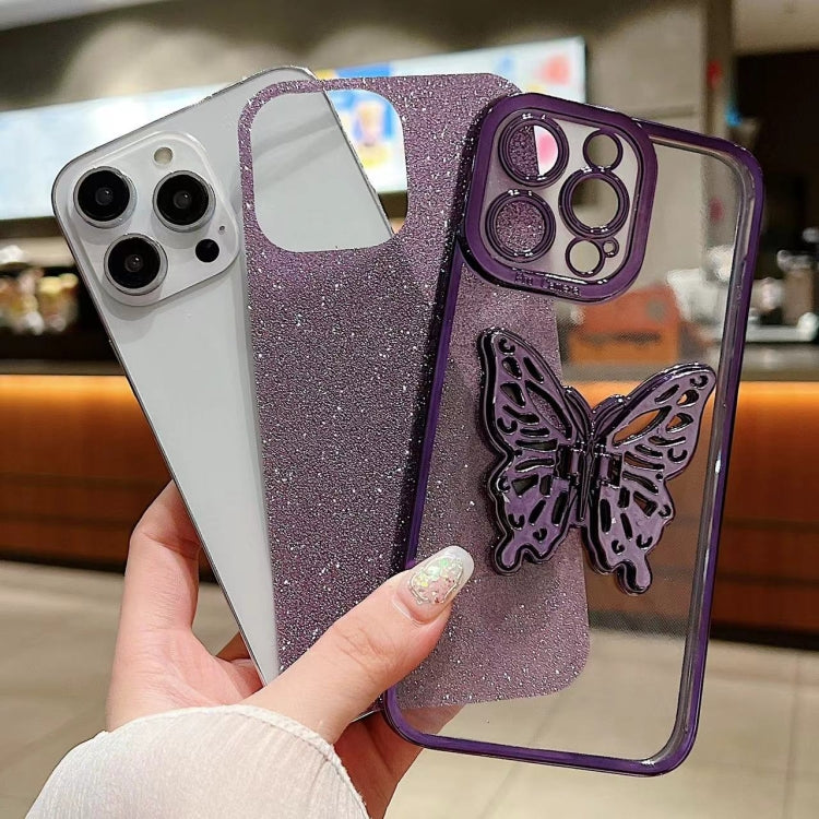 Electroplated Glitter 3D Butterfly TPU Phone Case, Series 1