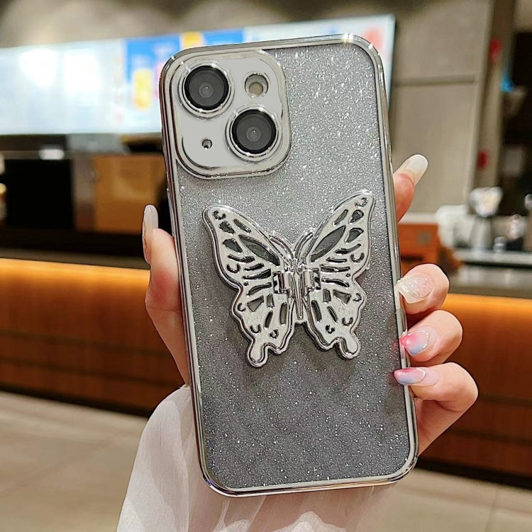 Electroplated Gradient Glitter 3D Butterfly TPU Phone Case, Series 4