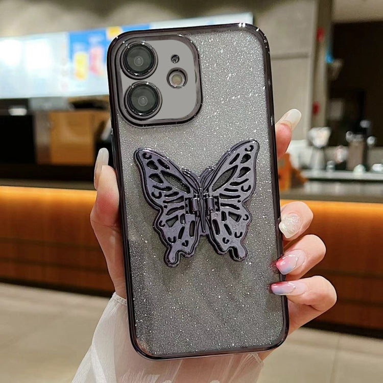 Electroplated Gradient Glitter 3D Butterfly TPU Phone Case, Series 1