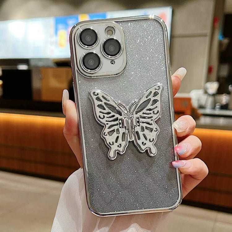 Electroplated Gradient Glitter 3D Butterfly TPU Phone Case, Series 2