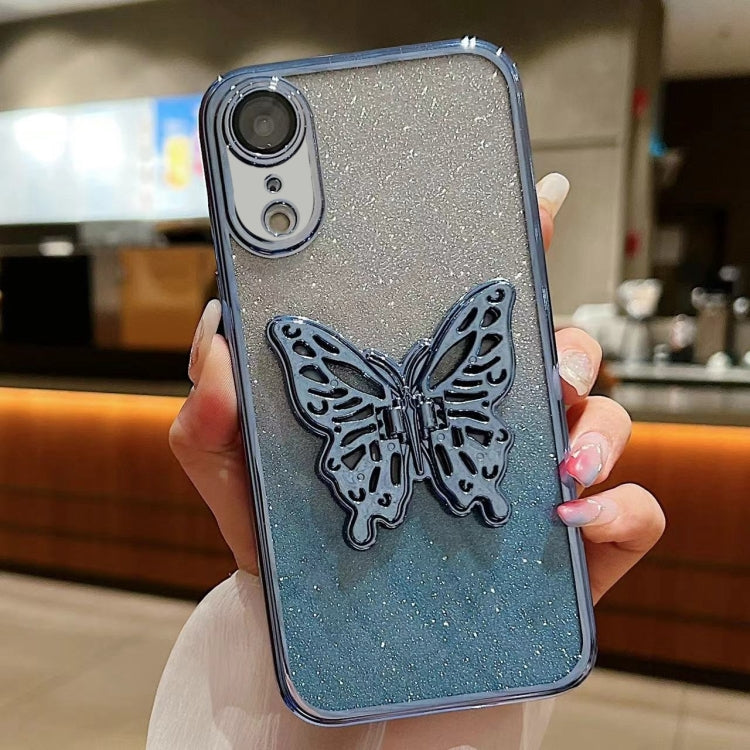 Electroplated Gradient Glitter 3D Butterfly TPU Phone Case, Series 1