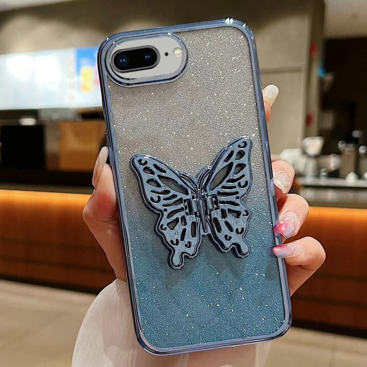 Electroplated Gradient Glitter 3D Butterfly TPU Phone Case, Series 4