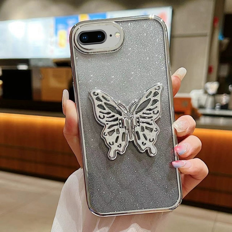 Electroplated Gradient Glitter 3D Butterfly TPU Phone Case, Series 4