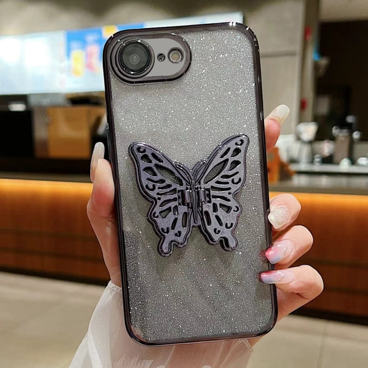 Electroplated Gradient Glitter 3D Butterfly TPU Phone Case, Series 1