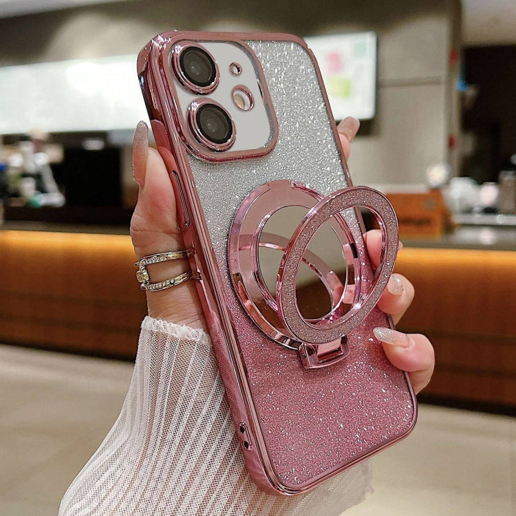 Plated Mirror Holder Gradient Glitter MagSafe Phone Case, Series 10