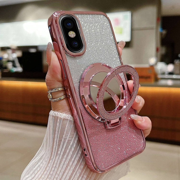 Plated Mirror Holder Gradient Glitter MagSafe Phone Case, Series 4