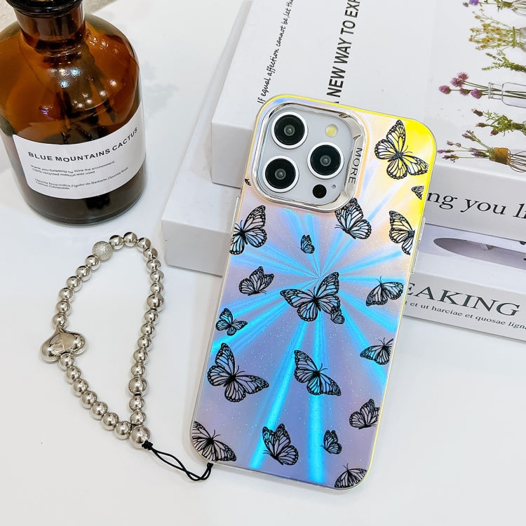 Electroplating Laser Butterfly Phone Case with Wrist Strap, Series 1