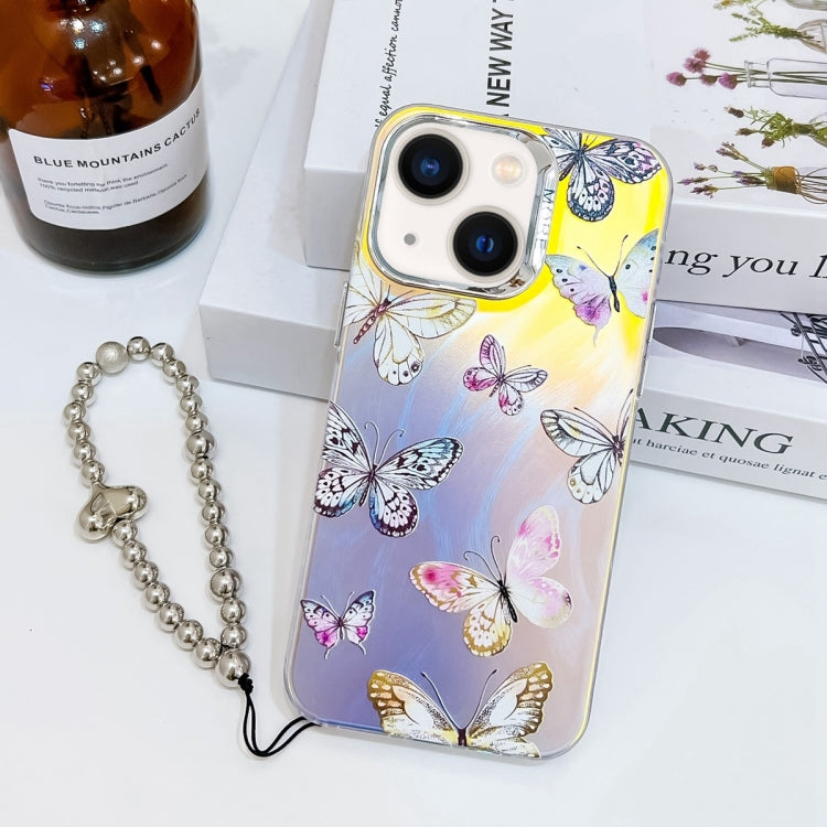 Electroplating Laser Butterfly Phone Case with Wrist Strap, Series 2