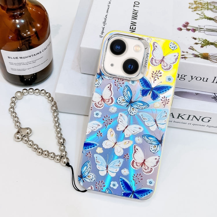 Electroplating Laser Butterfly Phone Case with Wrist Strap, Series 2