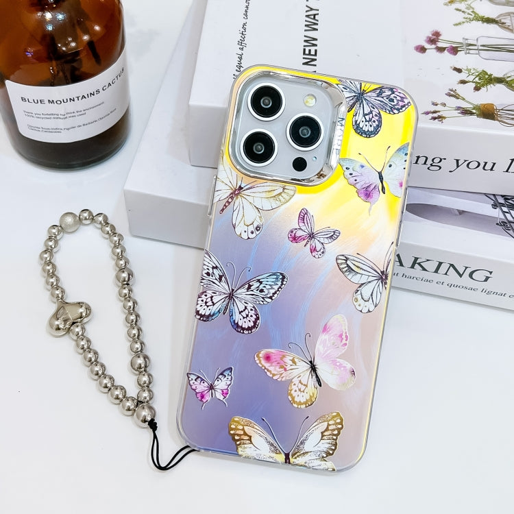 Electroplating Laser Butterfly Phone Case with Wrist Strap, Series 2