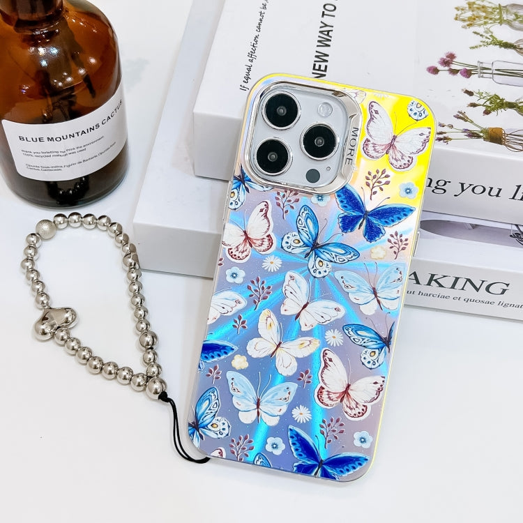 Electroplating Laser Butterfly Phone Case with Wrist Strap, Series 2