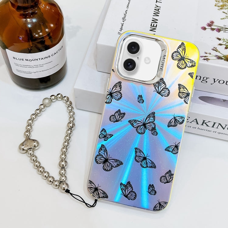 Electroplating Laser Butterfly Phone Case with Wrist Strap, Series 1