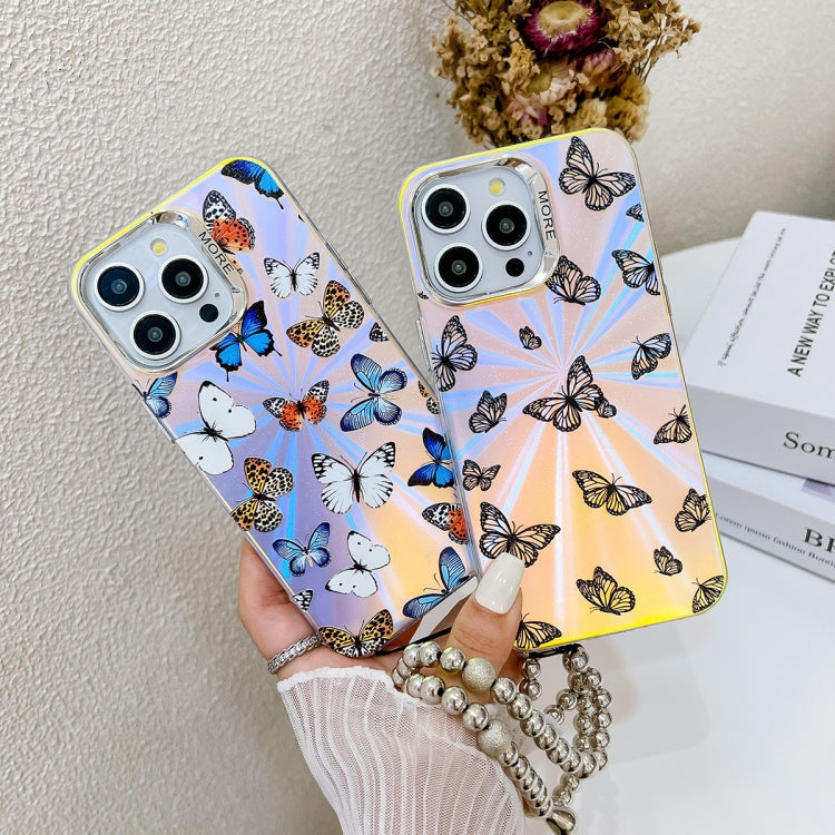 Electroplating Laser Butterfly Phone Case with Wrist Strap, Series 2