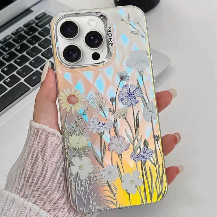 Electroplating Laser Flower Texture TPU Phone Case, Series 5