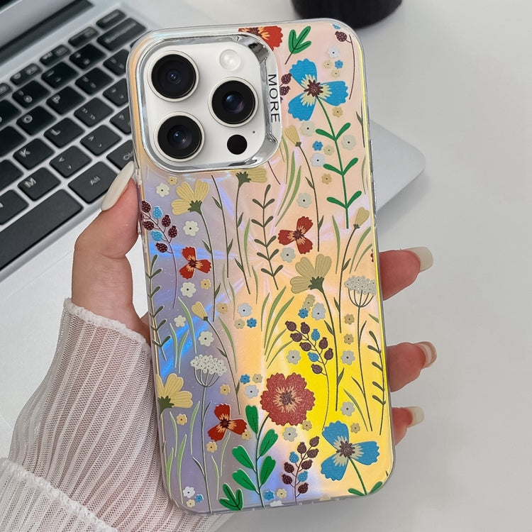 Electroplating Laser Flower Texture TPU Phone Case, Series 5