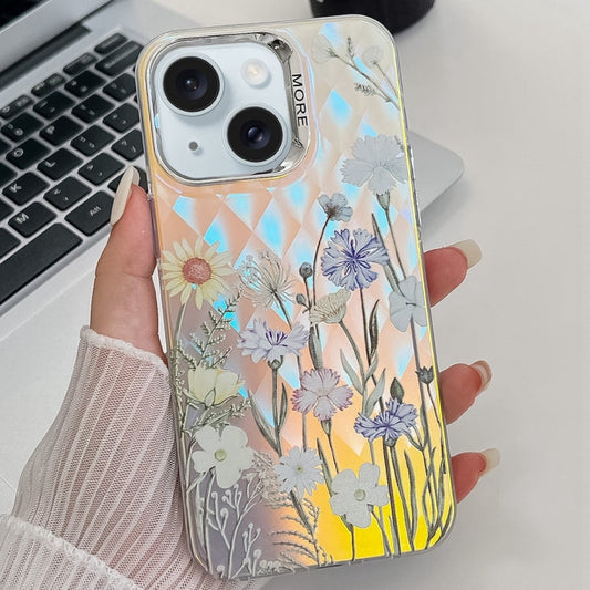 Electroplating Laser Flower Texture TPU Phone Case, Series 3