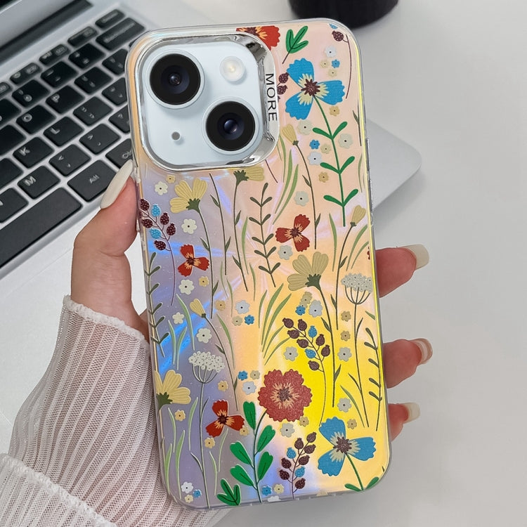 Electroplating Laser Flower Texture TPU Phone Case, Series 3