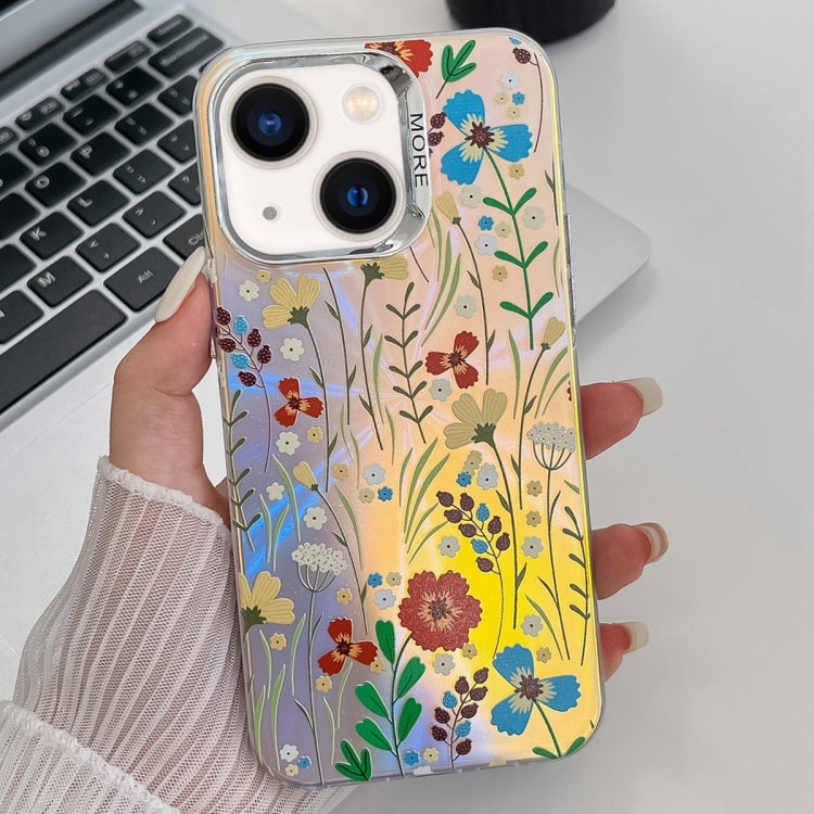 Electroplating Laser Flower Texture TPU Phone Case, Series 8