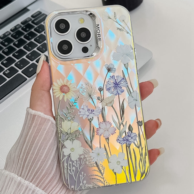 Electroplating Laser Flower Texture TPU Phone Case, Series 6