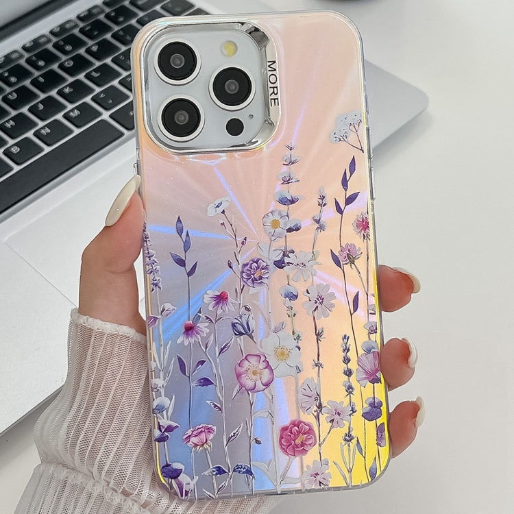 Electroplating Laser Flower Texture TPU Phone Case, Series 6