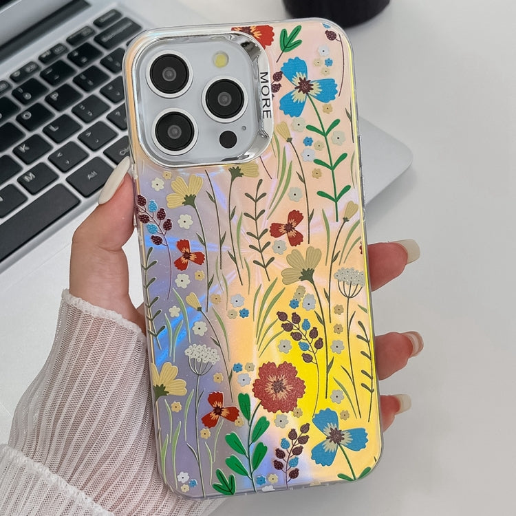 Electroplating Laser Flower Texture TPU Phone Case, Series 6