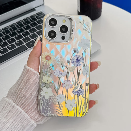 Electroplating Laser Flower Texture TPU Phone Case, Series 11