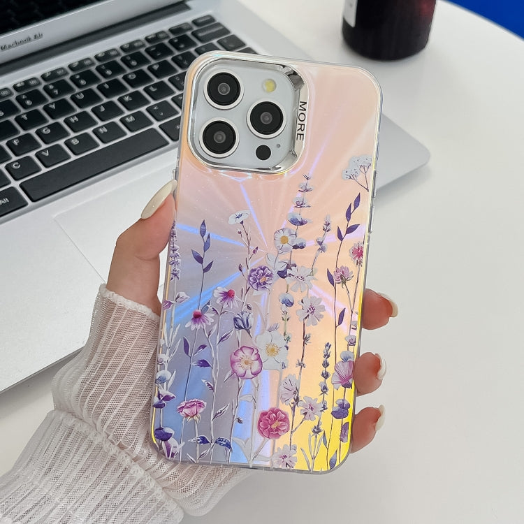 Electroplating Laser Flower Texture TPU Phone Case, Series 11