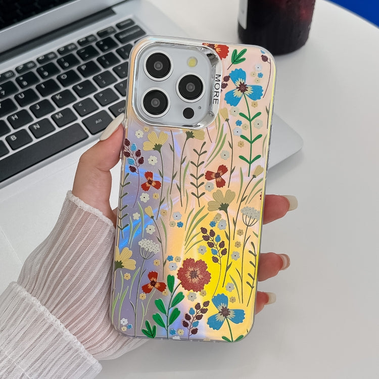 Electroplating Laser Flower Texture TPU Phone Case, Series 11