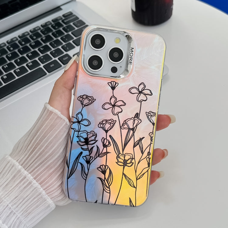 Electroplating Laser Flower Texture TPU Phone Case, Series 11