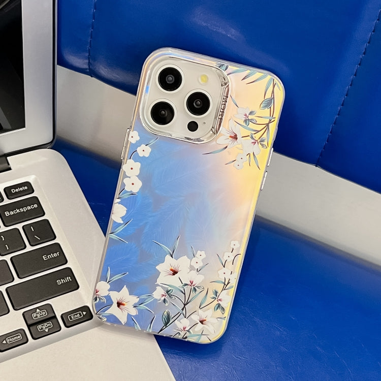 Electroplating Laser Flower Texture TPU Phone Case, Series 11