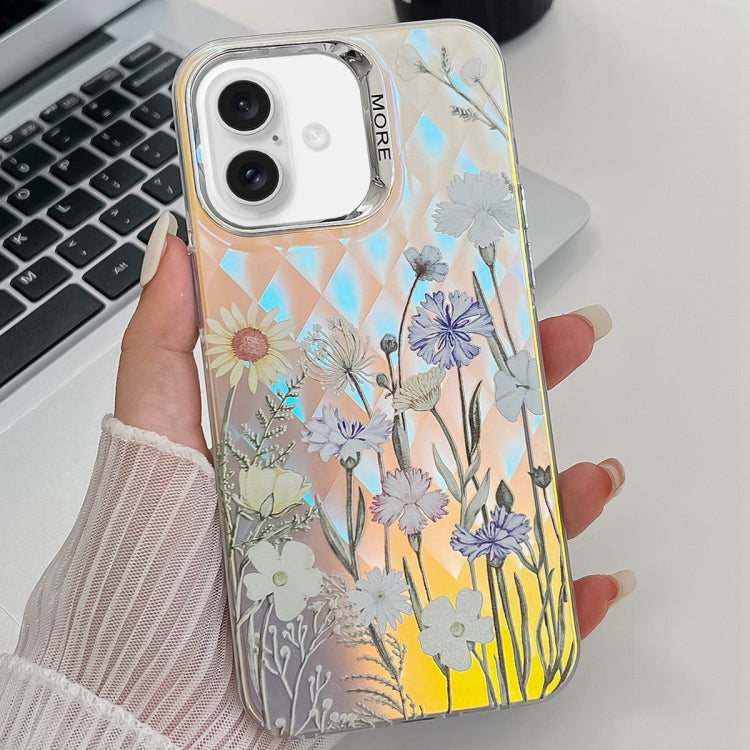 Electroplating Laser Flower Texture TPU Phone Case, Series 2