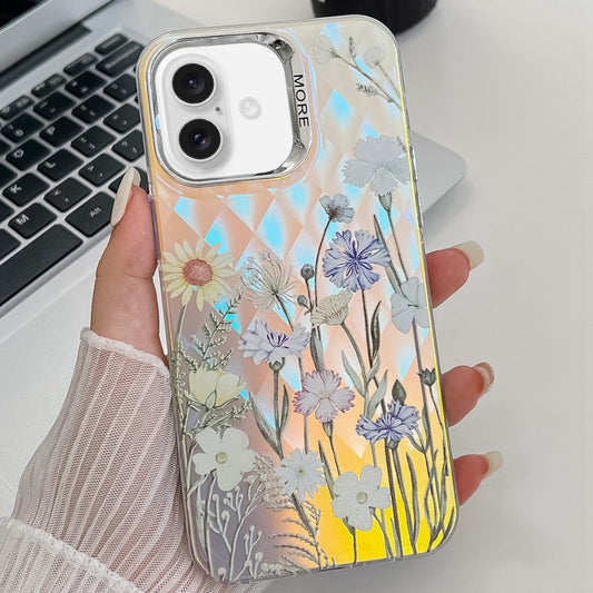 Electroplating Laser Flower Texture TPU Phone Case, Series 2