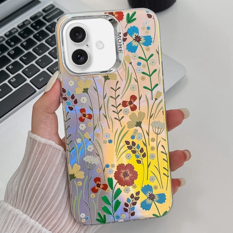 Electroplating Laser Flower Texture TPU Phone Case, Series 2