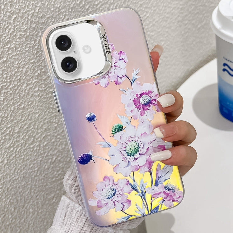 Electroplating Laser Flower Texture TPU Phone Case, Series 2