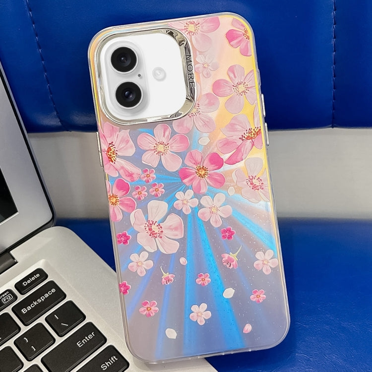 Electroplating Laser Flower Texture TPU Phone Case, Series 2