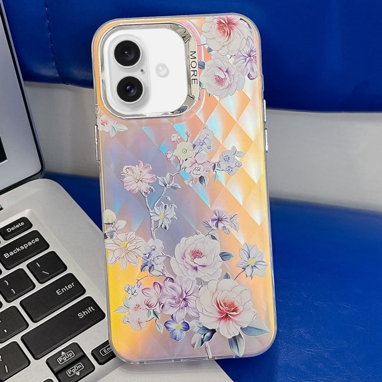 Electroplating Laser Flower Texture TPU Phone Case, Series 2