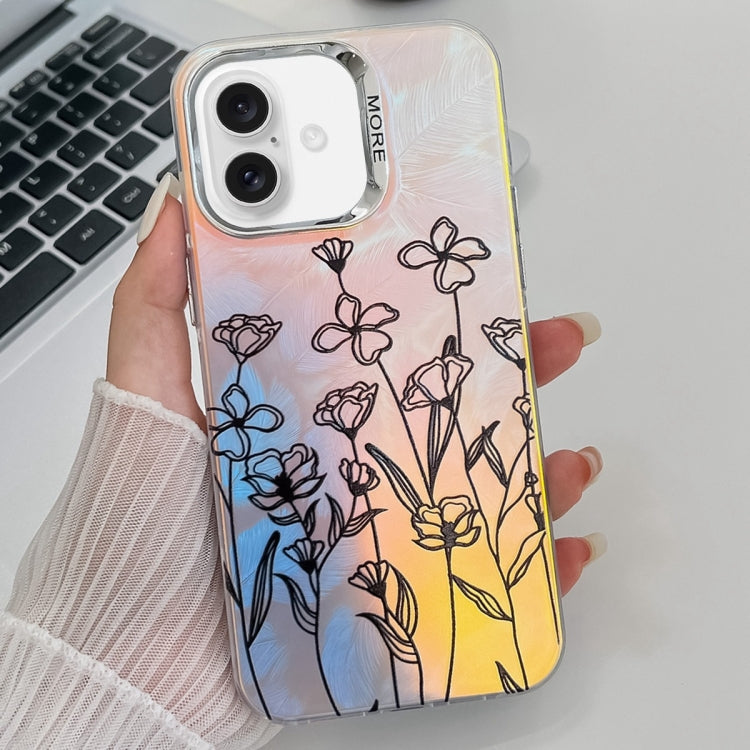 Electroplating Laser Flower Texture TPU Phone Case, Series 4