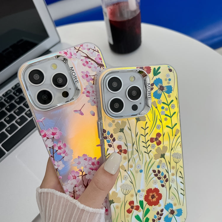 Electroplating Laser Flower Texture TPU Phone Case, Series 6