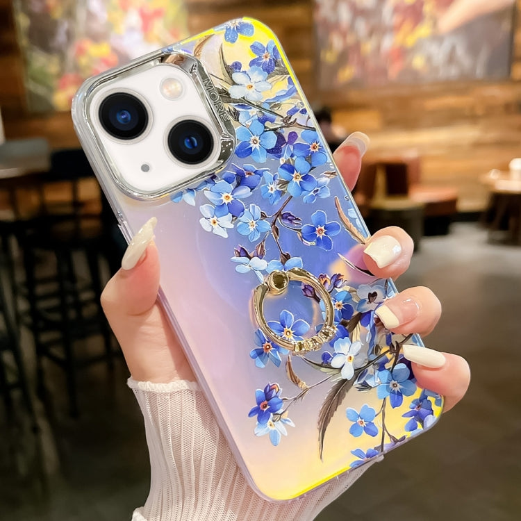 Electroplating Laser Flower Ring Holder TPU Phone Case, Series 8