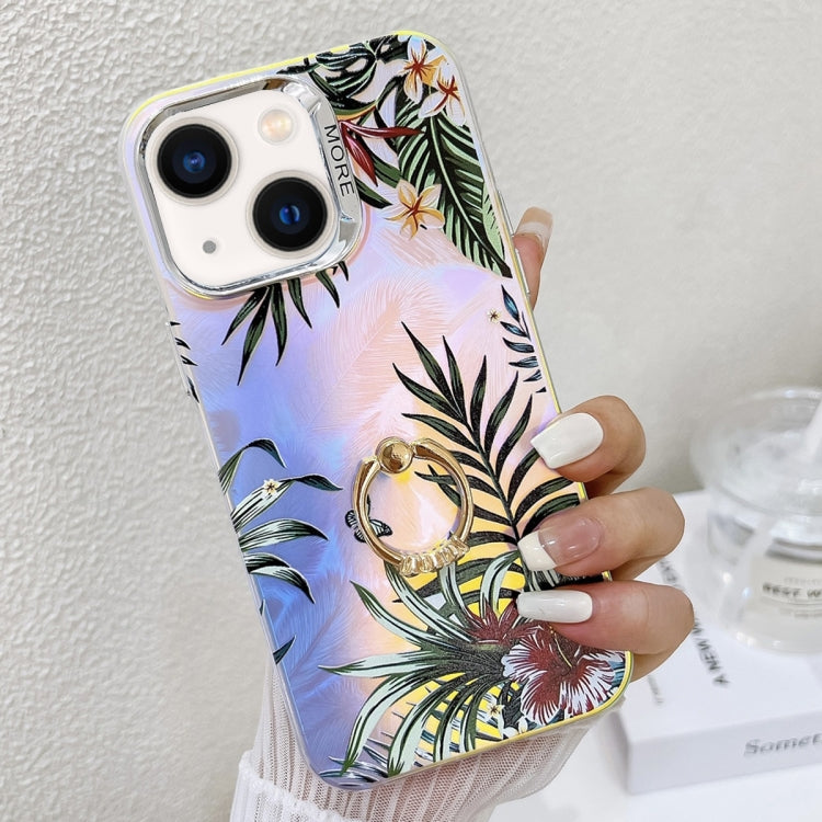 Electroplating Laser Flower Ring Holder TPU Phone Case, Series 8