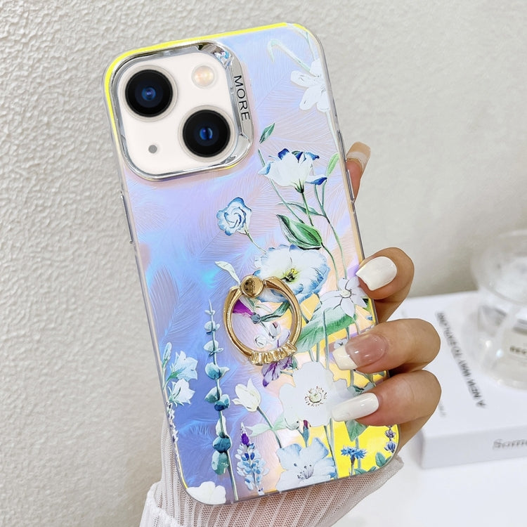 Electroplating Laser Flower Ring Holder TPU Phone Case, Series 8