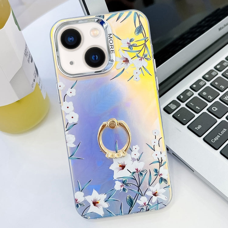 Electroplating Laser Flower Ring Holder TPU Phone Case, Series 8