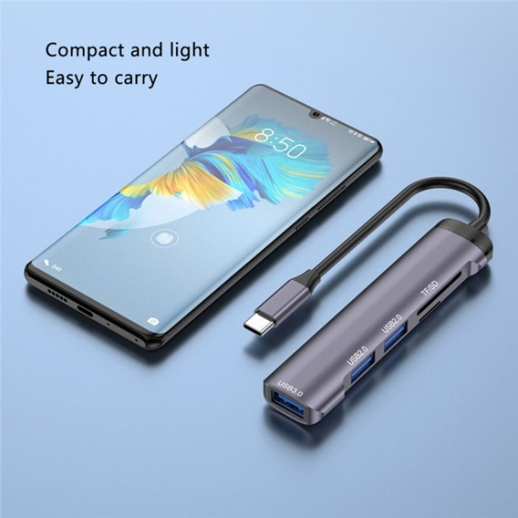 T505 Laptop Phone Adapter Type-C to USB2.0x2 + USB3.0 + TF / SD Card Slots USB HUB My Store