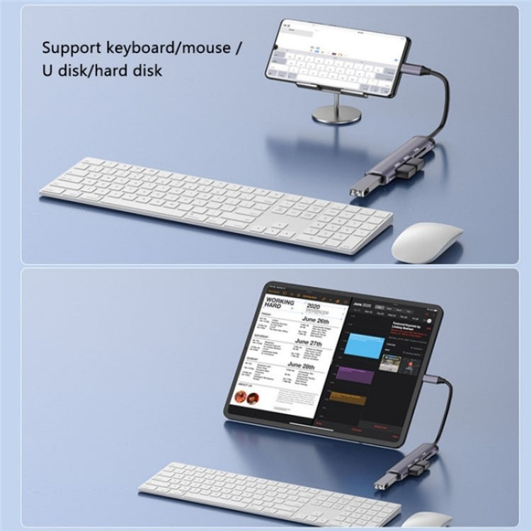 T505 Laptop Phone Adapter Type-C to USB2.0x2 + USB3.0 + TF / SD Card Slots USB HUB My Store