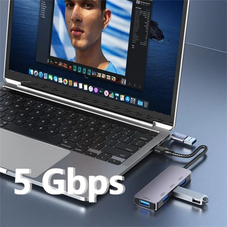 T203 USB + Type-C 3.0 Converter Hub 5Gbps USB 3.0 Data Transfer Adapter for Laptop / Tablet PC My Store