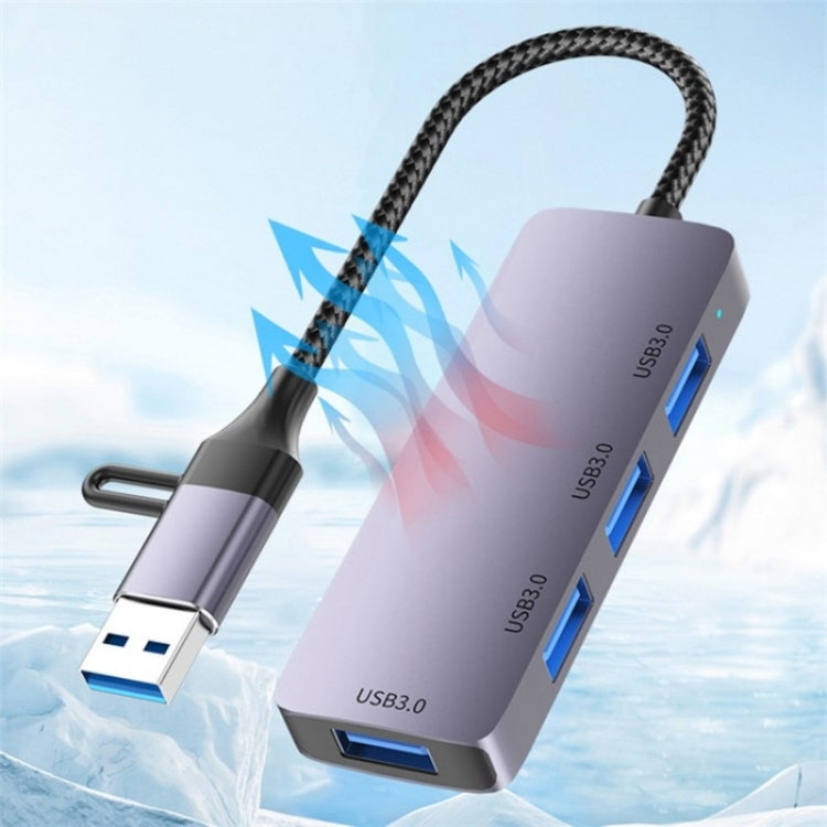 T203 USB + Type-C 3.0 Converter Hub 5Gbps USB 3.0 Data Transfer Adapter for Laptop / Tablet PC My Store